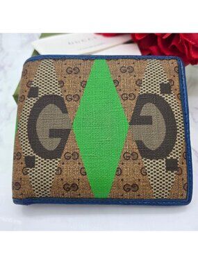 Gucci GG Lambus Bifold Wallet Blue